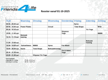 Oktober Rooster 2025
